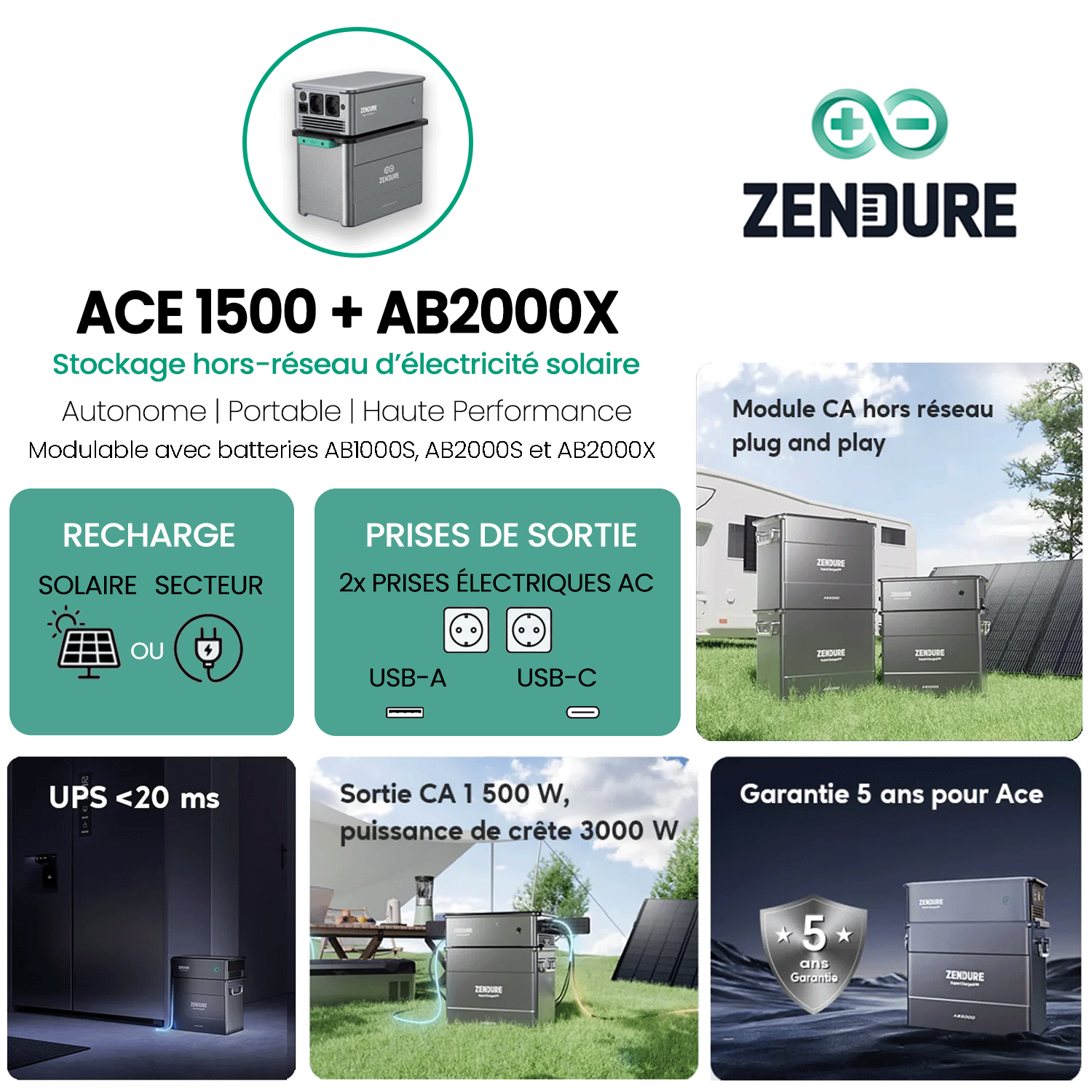 Ace 1500 - Kit Solaire Autonome - Zendure Maroc