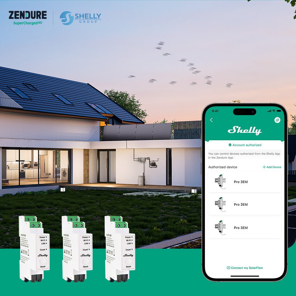 Shelly Pro 3EM - 120A - Zendure Maroc